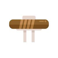 Electronic resistor component for printed circuit board vector