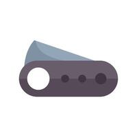 Sharp pocket knife folding out from handle vector