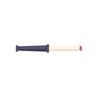Burning cigarette butt with smoke rising from tip vector