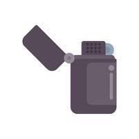 Classic lighter flicking open its top for a flame vector