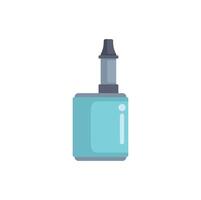 Electronic cigarette device with cartridge containing liquid for vaping vector