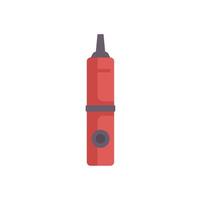 Red electronic cigarette device presenting modern alternative smoking experience vector