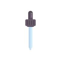 Glass pipette dropper dispensing liquid solution vector