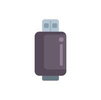 Simple flash drive icon showing data storage device vector