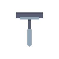 Window cleaning squeegee with rubber wiper blade and handle vector