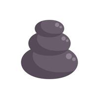 Stack of smooth grey spa stones creating zen atmosphere vector