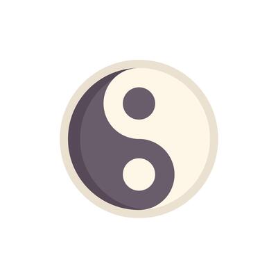 Yin yang symbol representing perfect harmony and balance