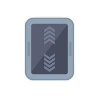 Tablet showing up and down arrows for data transfer concept vector