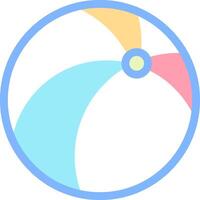 A colorful beach ball with a blue and yellow center vector