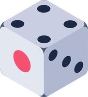 A dice with four dots on it vector