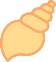 A cartoon shell icon on a white background vector