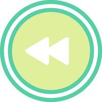 A green and white button with an arrow vector