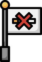 A flag with a cross on it and a sign that says no smoking vector