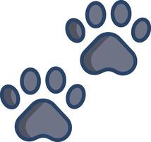 Two paw prints on a white background vector