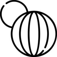 A black and white drawing of a ball with a circle vector