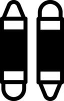 Two black and white straps with a white background vector
