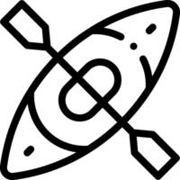 A black and white image of a kayak vector