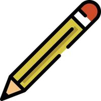 A pencil with a red tip on a white background vector