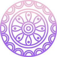 A purple and pink circular design with a circular pattern vector