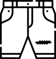 A pair of pants with a zipper on the side vector