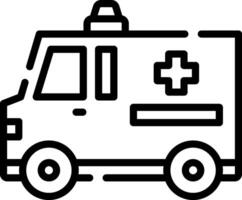 An ambulance icon on a white background vector