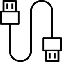 Usb cable icon on white background vector
