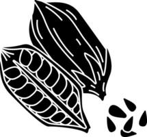 Cocoa beans and paw prints vector