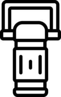 A black and white icon of a light switch vector