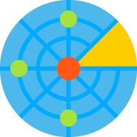 A blue circle with an orange arrow pointing to the center vector
