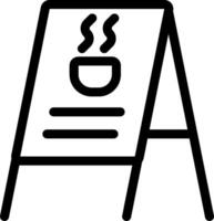 A coffee sign with a cup of coffee on it vector