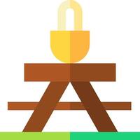 A picnic table with a lock on it vector
