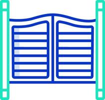 A blue open book with a green frame vector