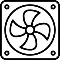A black and white image of a fan vector