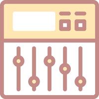 A mixer icon with a few knobs vector
