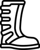 A black and white illustration of a boot vector