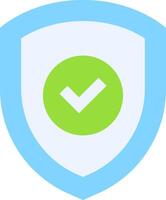A shield with a tick on it vector