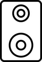 un negro y blanco imagen de un altavoz vector