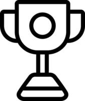A black and white trophy icon on a white background vector