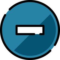 A blue button with an arrow on it vector
