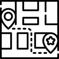 A map icon with a pin and a map pointer vector