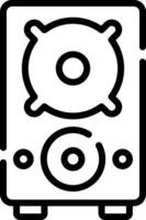 A black and white icon of a computer vector