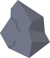 A gray rock with a white background vector