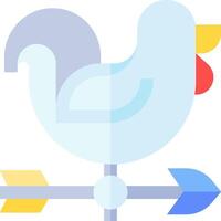 A blue bird with an arrow on top of a weather vane vector