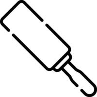 A black and white drawing of a rolling pin vector