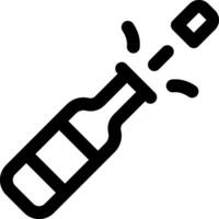 A bottle of beer with a bottle opener icon vector