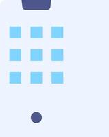 A phone with a blue square on it vector