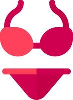 A bikini and sunglasses icon vector