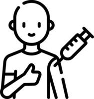 A man with a syringe in his hand vector