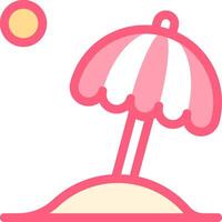 Beach umbrella clipart vector