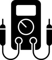An electrical device with two wires connected to it vector